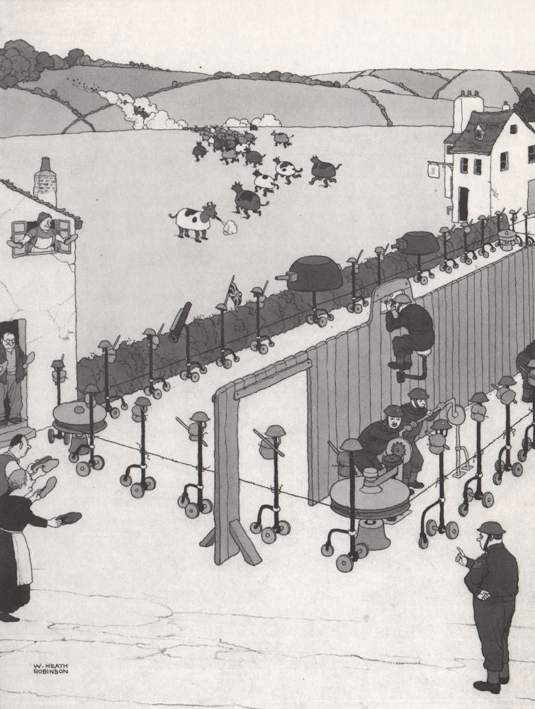 HEATH ROBINSON. Camouflage V. Camouflage. Second World War 1973 old print